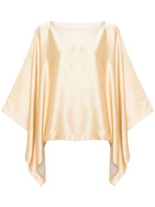 Fabiana Filippi blouse en satin à design drapé - Jaune