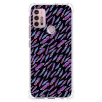 Motorola Moto G30 | G20 | G10 Doorzichtige Silicone Hoesje Feathers Color