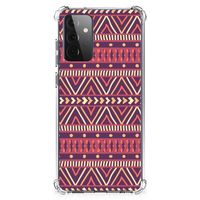 Samsung Galaxy A72 4G/5G Doorzichtige Silicone Hoesje Aztec Paars