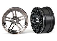 Wheels, 1.9" split-spoke (black chrome) (front) (2) - thumbnail