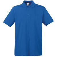 Grote maat blauw poloshirt premium van katoen voor heren 3XL