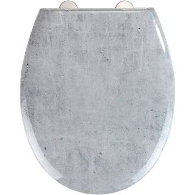 Wenko Wc-bril Concrete 37 X 44,5 Cm Duroplast Grijs