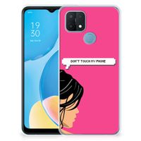 OPPO A15 Silicone-hoesje Woman Don't Touch My Phone