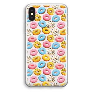 Pink donuts: iPhone X Transparant Hoesje