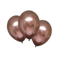 Chrome Ballonnen Rosé Koper luxe - 6 Stuks - thumbnail