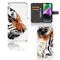 Hoesje iPhone 15 Watercolor Tiger