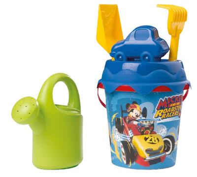 Smoby strandsetje Mickey Mouse jongens 17 cm blauw/groen 5 delig