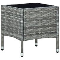 Tuintafel 40x40x45 cm poly rattan grijs - thumbnail