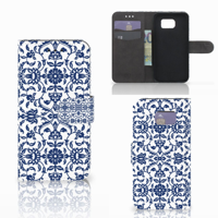 Samsung Galaxy S6 | S6 Duos Hoesje Flower Blue
