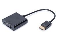 Digitus HDMI/VGA/3.5mm VGA (D-Sub) Zwart