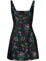 Cynthia Rowley robe courte sans manches à fleurs en jacquard - Vert - thumbnail