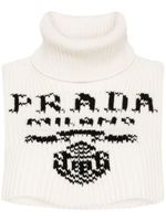 Prada cache-cou à logo intarsia - Tons neutres