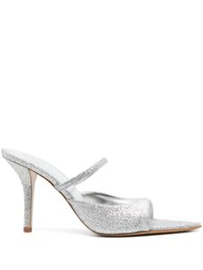 GIABORGHINI mules Aimeline 90 mm à paillette - Argent