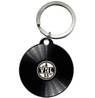 Ronde Retro Vinyl Sleutelhanger