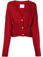 Galvan cardigan à ourlet nervuré - Rouge