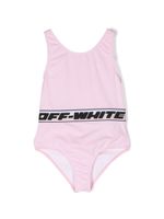 Off-White Kids maillot de bain à bande logo - Rose