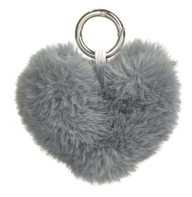 Moses sleutelhanger hart 9 cm pluche grijs
