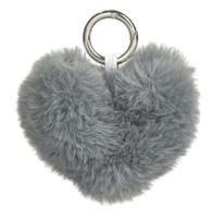 Moses sleutelhanger hart 9 cm pluche grijs