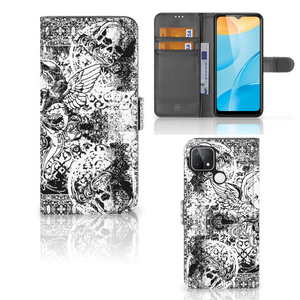 Telefoonhoesje met Naam OPPO A15 Skulls Angel