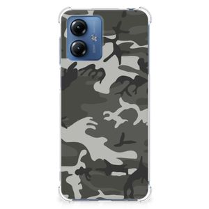 Motorola Moto G14 Doorzichtige Silicone Hoesje Army Light