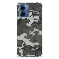 Motorola Moto G14 Doorzichtige Silicone Hoesje Army Light - thumbnail