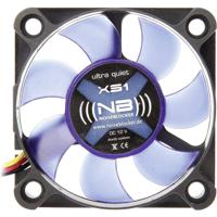 NoiseBlocker BlackSilent XS1 PC-ventilator Zwart, Blauw (doorschijnend) (b x h x d) 50 x 50 x 10 mm - thumbnail