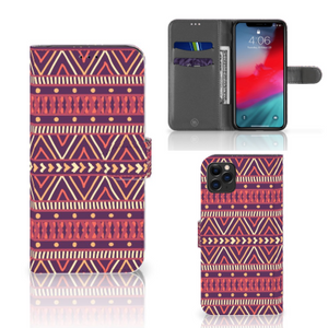 Apple iPhone 11 Pro Max Telefoon Hoesje Aztec Paars