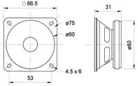 Visaton FR 8 - 8 Ohm 3.3 inch 8 cm Breedband-luidspreker 10 W 8 Ω - thumbnail