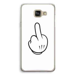 Middle finger white: Samsung Galaxy A5 (2016) Transparant Hoesje