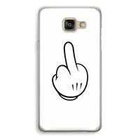 Middle finger white: Samsung Galaxy A5 (2016) Transparant Hoesje