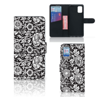 Samsung Galaxy A31 Hoesje Black Flowers