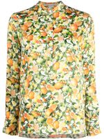 Stella McCartney chemise fleurie à col officier - Vert - thumbnail