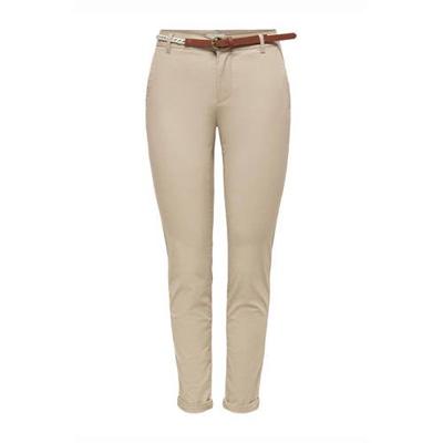 ONLY slim fit broek ONLBIANA ecru