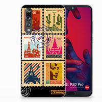 Huawei P20 Pro Siliconen Back Cover Postzegels - thumbnail