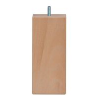 Houten vierkanten meubelpoot 18 cm (M10)