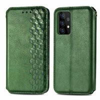 iPhone 14 hoesje - Bookcase - Pasjeshouder - Portemonnee - Diamantpatroon - Kunstleer - Groen