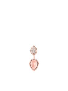 Boucheron boucle d'oreille Serpent Bohème en or blanc 18ct pavé de diamants - Rose