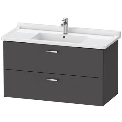 Duravit XBase wastafelonderkast 100x46,8 cm met 2 laden voor Starck 3 wastafel, matgrafiet Duravit XBase wastafelonderkast 100x46,8 cm met 2 laden voor Starck 3 wastafel, matgrafiet