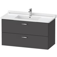 Duravit XBase wastafelonderkast 100x46,8 cm met 2 laden voor Starck 3 wastafel, matgrafiet