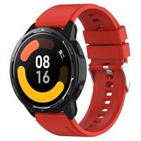 By Qubix - Siliconen sportband - Rood - Compatible met Xiaomi Mi Watch/Compatible met Xiaomi Watch 2 / Compatible met Xiaomi Watch S1 / S2 / S3 / S4 - Compatible Xiaomi bandje
