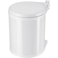 Hailo Compact-Box M 3555-001 Afvalbak 15 l Plaatstaal (Ø x h) 285 mm x 355 mm Wit 1 stuk(s) - thumbnail