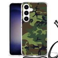 Samsung Galaxy S24 Doorzichtige Silicone Hoesje Army Dark