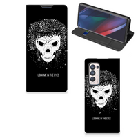 Mobiel BookCase OPPO Find X3 Neo Skull Hair