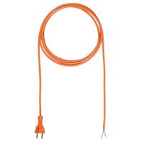 Bachmann 249.875 voedingskabel met contourstekker 24G rubber, PUR in oranje, lengte 3m H07BQ-F 2x1,50