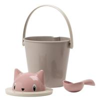 United Pets Crick - Bewaarcontainer voor Katten, Made in Italy, Designer: Stefano Giovannoni, Eco-Friendly, Draagkracht: 2 kg,Eén maat, Roze/Grijs