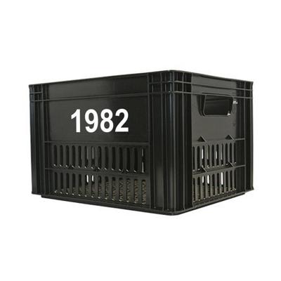 Kunststof Fietskrat Zwart met Jaartal