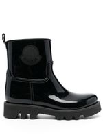 Moncler bottines à effet de brillance - Noir