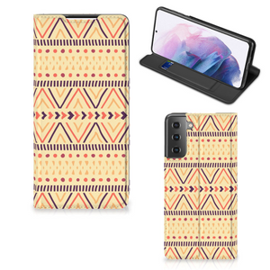 Samsung Galaxy S21 Plus Hoesje met Magneet Aztec Yellow