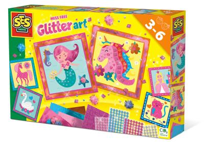 SES Creative knutselset Glitter Art junior knoeivrij 357-delig SES Creative knutselset Glitter Art junior knoeivrij 357-delig