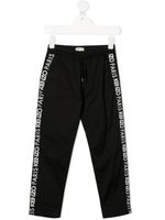 Kenzo Kids pantalon de jogging à bande monogrammée - Noir - thumbnail